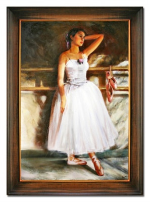 Ballerina Handarbeit Ölbilder Gemälde Leinwand Ölbild Bild Bilder G15457