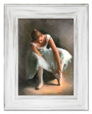 Ballerina in Vorbereitung Handarbeit Ölbilder Gemälde Leinwand G15702