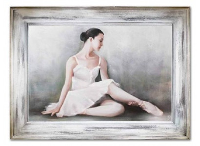 Ballerina in Weiß Handarbeit Ölbilder Gemälde Leinwand Ölbild Bild G17296
