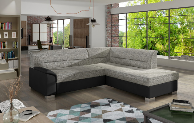Design Ecksofa Schlafsofa Bettfunktion Couch Leder Textil Polster Sofas Neu 8349