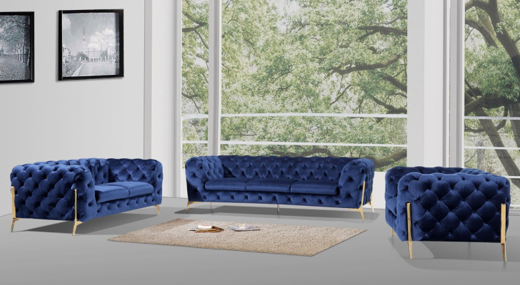 Sofa Chesterfield Couch Polster XXL Big Garnitur Textil 3+1+1 designer Couchen