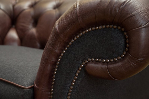 Sessel 1 Sitzer Relax Polster Fernseh Chesterfield Textil Sofa Couchen Leder Neu