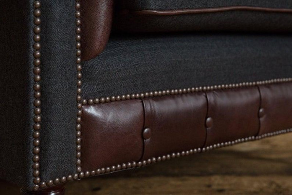 Sessel 1 Sitzer Relax Polster Fernseh Chesterfield Textil Sofa Couchen Leder Neu