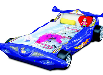 Blaues Rennauto Kinderbett Formula 1 Kinderbett Holzgestell Luxus Möbel