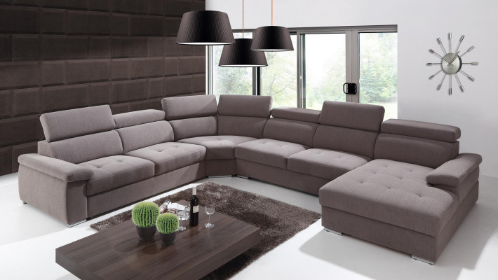 XXL Big Wohnlandschaft Wohnzimmer Textil Sofa Polster Couchen Sofas Couch Neu