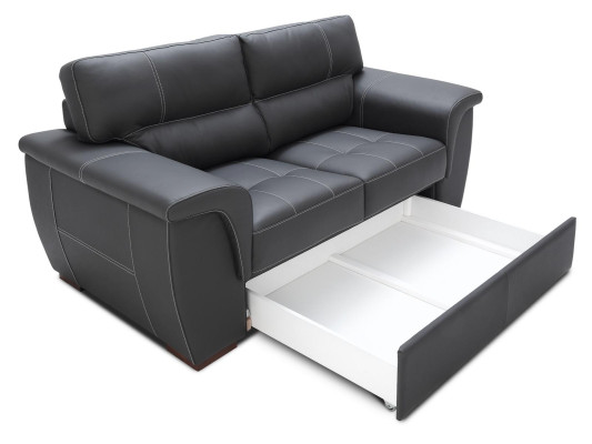 Leder Design Couch Polster Sitz Garnitur Sofa Garnituren 3+2 Leder Sofas Set Neu
