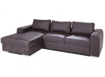 Bettfunktion Ecksofa L-Form Sofa Couch Design Couch Polster Leder Modern Schlaf
