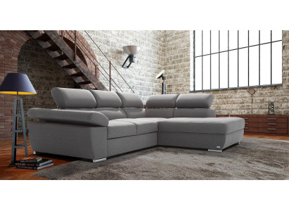 Bettkasten Bettfunktion Ecksofa Stoff L-Form Couch Design Polster Textil Modern
