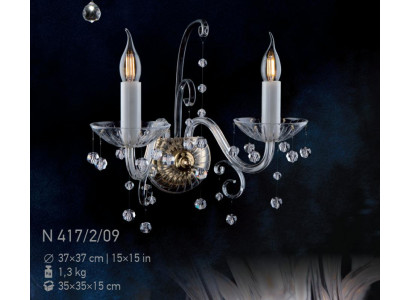 Doppel Wandlampe Leuchte Kristall Edle Kronleuchter Wand Leuchten Lampen Lampe