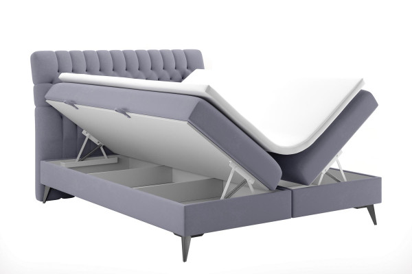 Chesterfield Boxspring Bett Doppel Design Betten Polster Kasten Funktion Hotel