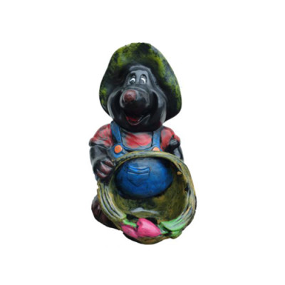 Maulwurf Figur Design auf einem Motorrad Skulptur Dekoration Neuheit Statue 44cm