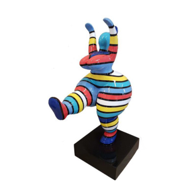 Abstrakte Designer Kunst 50cm Figur Statue Bunt Bemante Skulpturen Statuen Neu