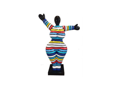 Moderne Wohnzimmer Dekoration Statue Figuren Skulpturen Bunte Deko Abstrakt 85cm
