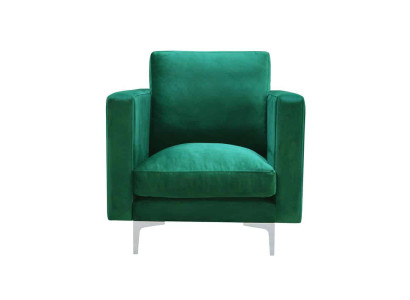 Sessel Stuhl 1x Esszimmer Fernseh Lounge Textil Sitz Grün Modern Polsterstuhl