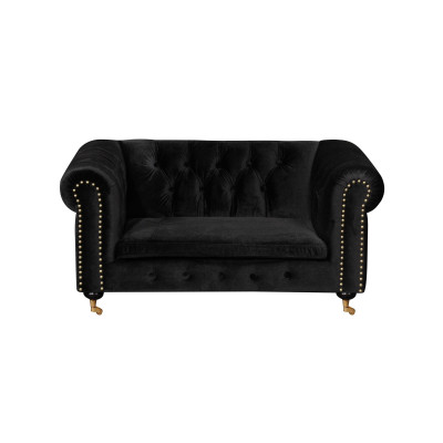 Chesterfield 2 Sitzers Klassische Luxus Barock Rokoko Sofa Textil Leder Couch