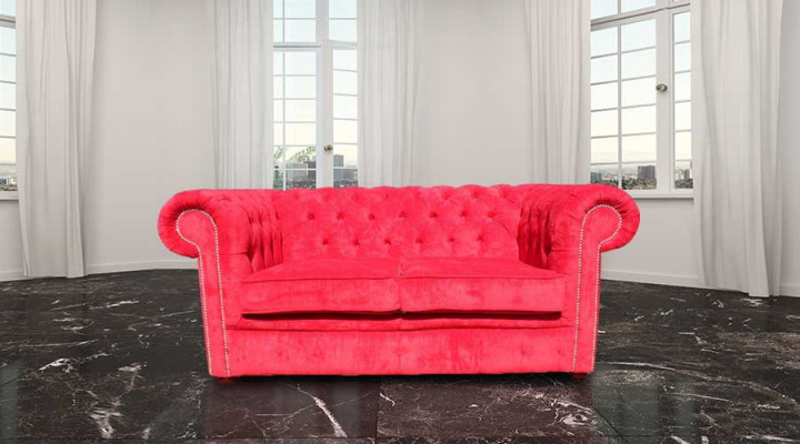 jvmoebel ®  Leder Sofa Couch - Design Polster Zweisitzer Couch Garnitur Rot Neu