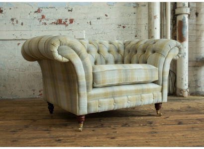 Chesterfield Sofa Couch Polster Garnitur 1,5 Sitzer Sofas Klassisch Einsitzer
