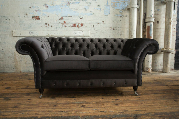 Chesterfield Sofa 2 Sitzer Polster Design Couchen Sofas Garnitur NEU Zweisitzer