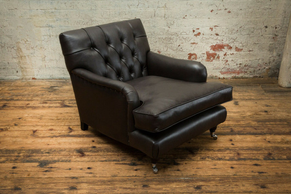 Chesterfield Design Sofa Sessel Couch Polster Luxus Textil Couchen 1 Sitzer #299