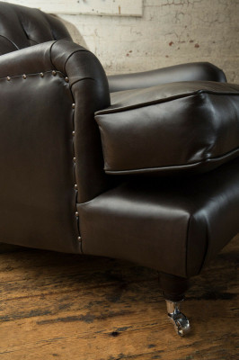 Chesterfield Design Sofa Sessel Couch Polster Luxus Textil Couchen 1 Sitzer #299