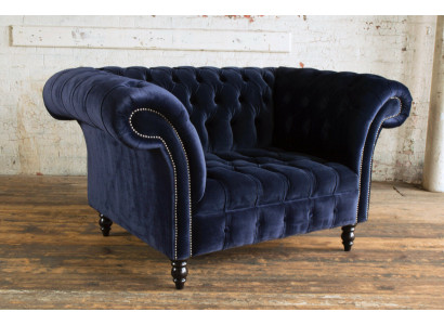 Chesterfield Sofa Couch Polster Garnitur 1,5 Sitzer Sofas Klassisch Einsitzer