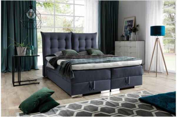 Boxspringbett Klassische Design Polster Englische Betten Doppelbett Beige Bett