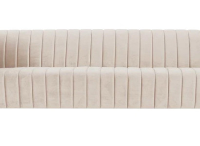 Beige Dreisitzer Sofa Stoff  Polster Wohnzimmer Design Couchen Sofas Neu Modern