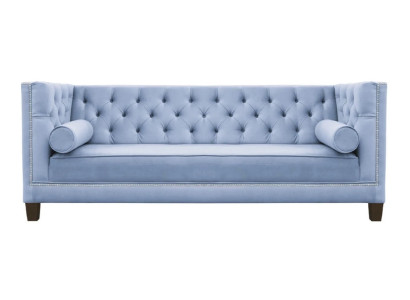 Hellblau Dreisitzer Stoff Wohnzimmer Design Couchen Sofa Sofas Chesterfield Neu