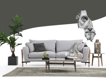 Zweisitzer Sofa 2 Sitzer Stoff Sofas Modern Design Wohnzimmer Grau
