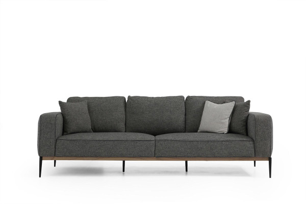 Zweisitzer Sofa 2 Sitzer Stoff Sofas Modern Design Wohnzimmer Grau