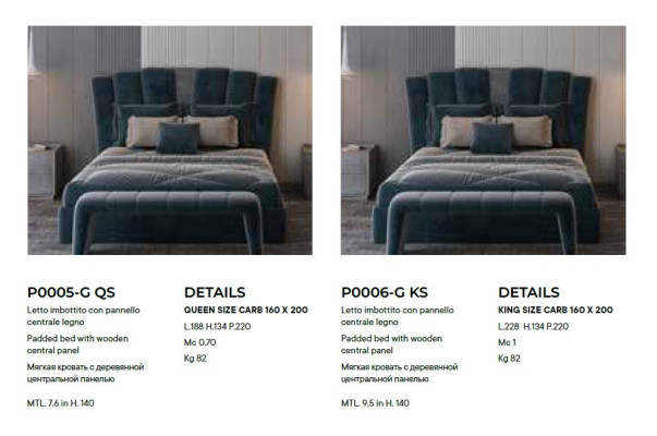 Luxus Doppel Hotelbetten Italienische Möbel Neu Modernes BettBlau Polster Design