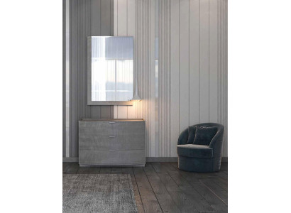 Kommode mit Spiegel Anrichte Sideboards Holz Schrank Möbel Kommoden Grau Neu