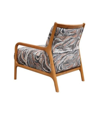 Sessel Klassischе Polstersessel Stoffsessel Stoff Holz Braun Einsitzer
