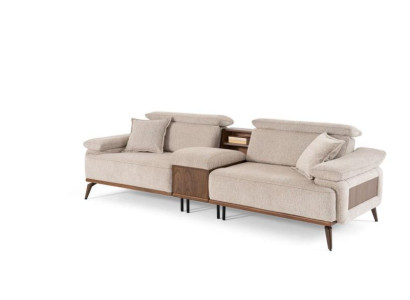 Wohnzimmer Viersitzer Luxuriöses Polstersofa Stoffcouchen Textil Möbel
