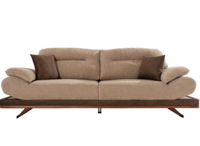 Braunes 3-Sitzer Sofa Wohnzimmer Designer Couch Polster Sitzmöbel Neu