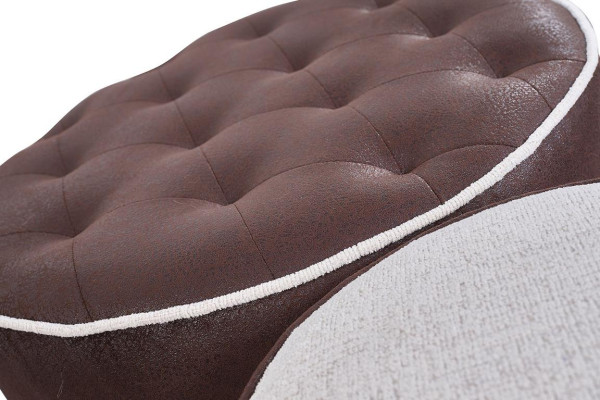 Designer Sitzhocker Set Luxuriöses Polster Puff Fußhocker Textil Sitzer