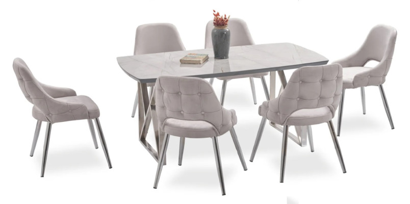 Luxus Tische Esszimmer Tisch Metall Esszimmertisch Moderner Möbel Edelstahl