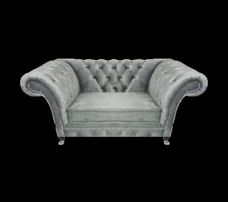 Wohnzimmer Designer Sessel Grau Chestefield Polstersessel Luxus Polstermöbel
