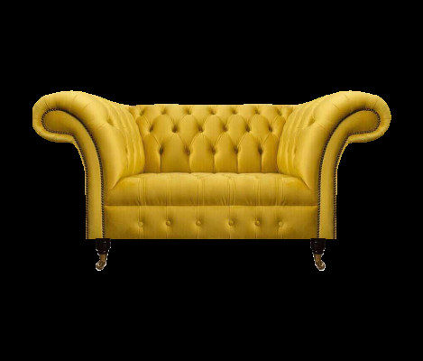 Chesterfield Gelbe Couch Wohnzimmer Polstersofas Designer Zweisitzer