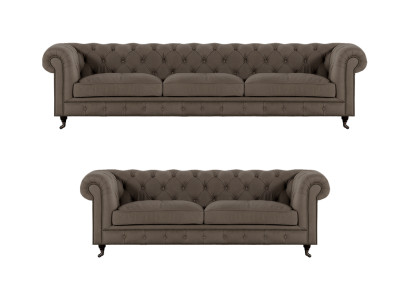 Moderne Chesterfield Polstergarnitur Edle Möbel Sitzcouchen 2tlg Set