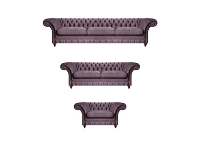 Luxuriöse Chesterfield Polstergarnitur Edler Dreisitzer 2-Sitzer Sessel