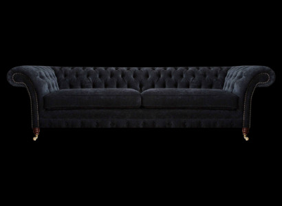 Luxuriöser Chesterfield Polster Zweisitzer Designer Stoffcouchen Möbel