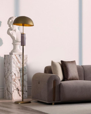 Graue Wohnzimmer Sitzgarnitur Moderner Viersitzer Edler 3-Sitzer Sessel
