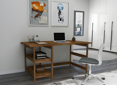 Brauner Jugendzimmer Schreibtisch Robuste Holztische Stilvolle Tische