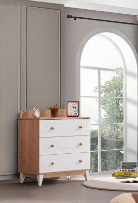 Modern Komplettes Weiß Kinderzimmer Set Designer Bett Schrank Kommode neu