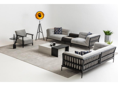 Luxuriöses Sofa Set Designer Viersitzer Edler Polster Dreisitzer Sessel