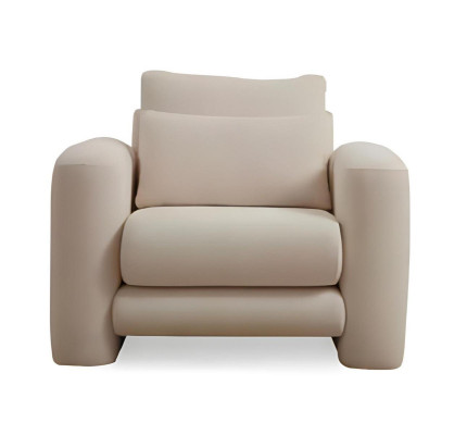 Weißer Polstersessel Moderner Wohnzimmer Einsitzer Edler Cocktailsessel