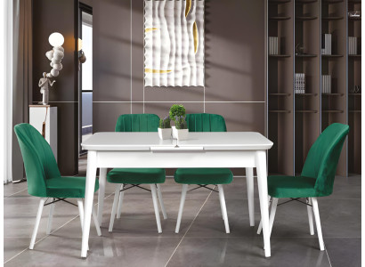 Moderne Weiße Esszimmer Möbel Luxuriöser Esstisch Ausziehbare Platte