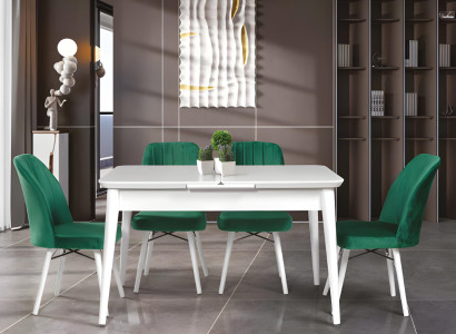 Moderne Weiße Esszimmer Möbel Luxuriöser Esstisch Ausziehbare Platte