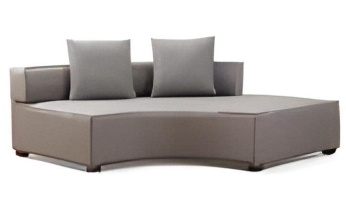 Ecksofa U-Form Modern Design Textil Material Weiß Einfarbig Textil Holz